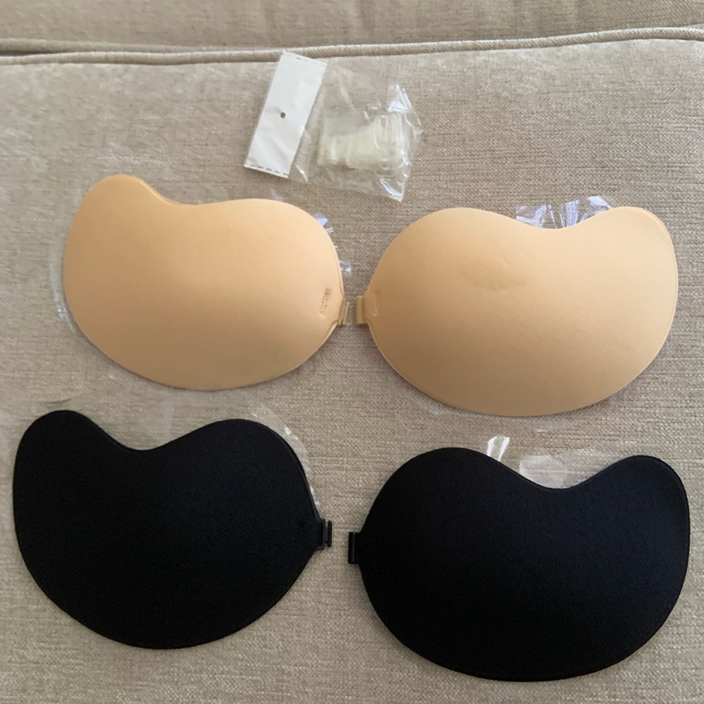 Amazon Nude and Black Strapless Bras